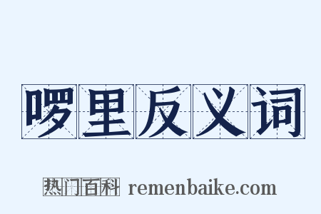 啰里反义词是什么意思的图片